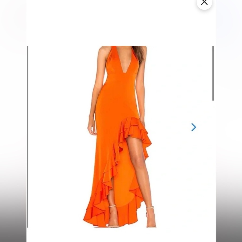 Lovers and Friends Orange Ruffle Dress